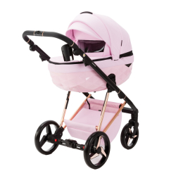Коляска 3 в 1 Adamex Quantum SuperStar Q-STAR136 (Розовый зефир экокожа, роз. золото)