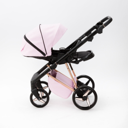 Коляска 3 в 1 Adamex Quantum SuperStar Q-STAR136 (Розовый зефир экокожа, роз. золото)