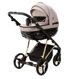Коляска 2 в 1 Adamex Quantum SE Q-TK770 (бежевый+золото рама)