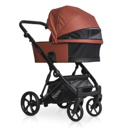 Коляска 2 в 1 Riko Basic Yoga Ecco 14 Maroon (т.бордовый)