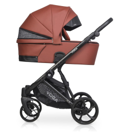 Коляска 2 в 1 Riko Basic Yoga Ecco 14 Maroon (т.бордовый)