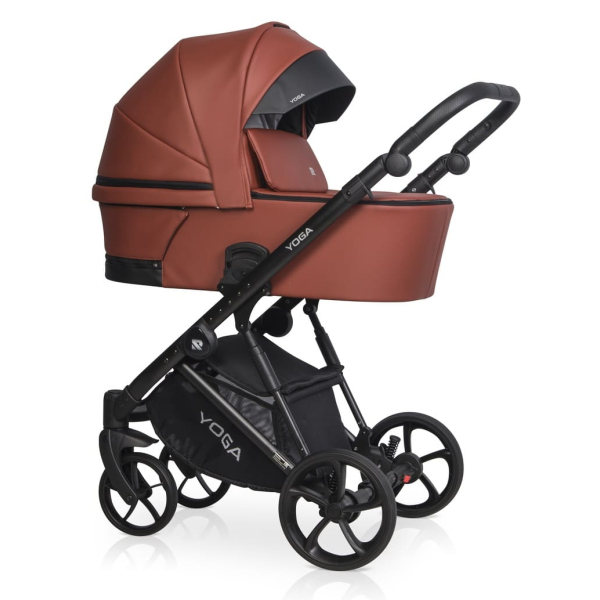 Коляска 3 в 1 Riko Basic Yoga Ecco 14 Maroon (т.бордовый)