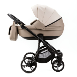 Коляска 2 в 1 Adamex LANTI Deluxe SD-44 (св.бежевая кожа, темно-бежевая кожа)