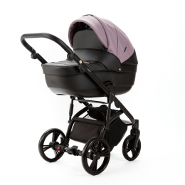 Коляска 2 в 1 Adamex LANTI Deluxe SD-106 (сиреневая кожа, темно-бежевая кожа)