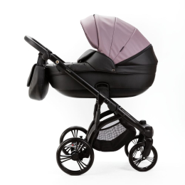Коляска 2 в 1 Adamex LANTI Deluxe SD-106 (сиреневая кожа, темно-бежевая кожа)