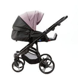 Коляска 2 в 1 Adamex LANTI Deluxe SD-106 (сиреневая кожа, темно-бежевая кожа)