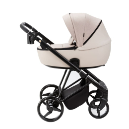 Коляска 3 в 1 Adamex Blanc LUX PS-18 (св.бежевая ткань+св.бежевая кожа)