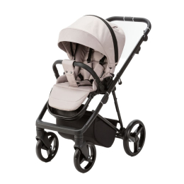 Коляска 2 в 1 Adamex Blanc LUX PS-140 (св.бежевая ткань+св.бежевая кожа)