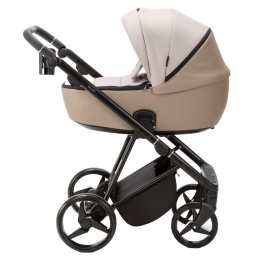 Коляска 3 в 1 Adamex Blanc LUX PS-140 (св.бежевая ткань+св.бежевая кожа)