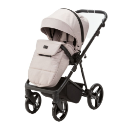 Коляска 3 в 1 Adamex Blanc LUX PS-140 (св.бежевая ткань+св.бежевая кожа)