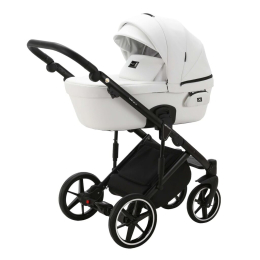 Коляска 2 в 1 Adamex Lumi Deluxe L-SA1 белая кожа