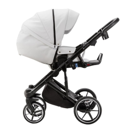 Коляска 2 в 1 Adamex Lumi Deluxe L-SA1 белая кожа