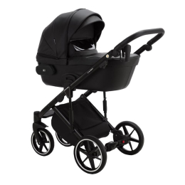 Коляска 2 в 1 Adamex Lumi Deluxe L-SA2 черная кожа