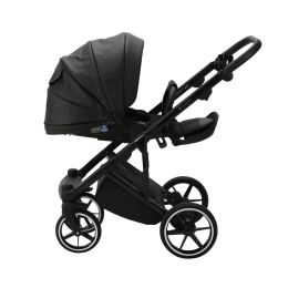 Коляска 2 в 1 Adamex Lumi Deluxe L-SA2 черная кожа