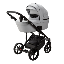 Коляска 2 в 1 Adamex Lumi Deluxe L-SA3 серая перламутровая кожа
