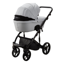 Коляска 3 в 1 Adamex Lumi Deluxe L-SA3 серая перламутровая кожа