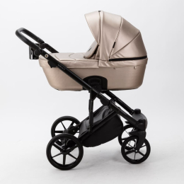 Коляска 3 в 1 Adamex Lumi Deluxe SM6 бежевая перламутровая кожа