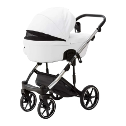 Коляска 3 в 1 Adamex Lumi SE Deluxe L-SA501 белая кожа+хром рама