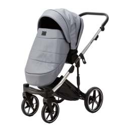 Коляска 2 в 1 Adamex Lumi SE Deluxe L-SM507 серая перламутровая кожа+хром рама