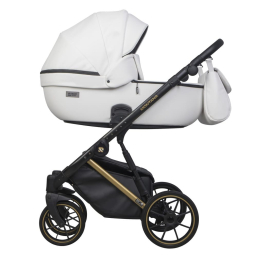 Коляска 2 в 1 Riko Basic Montana Premium Gold 01 White (белый)