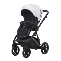 Коляска 2 в 1 Riko Basic Montana Premium Gold 01 White (белый)