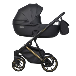 Коляска 2 в 1 Riko Basic Montana Premium Gold 02 Black (черный)