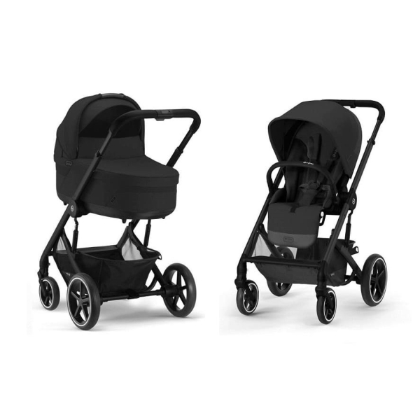 Коляска 2 в 1 Cybex Balios S Lux Moon Black шасси Black