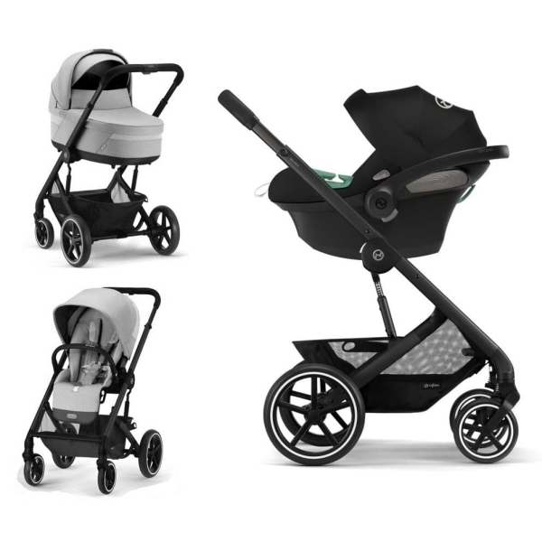 Коляска 3 в 1 Cybex Balios S Lux Lava Grey BLK шасси Volcano Black