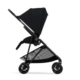 Прогулочная коляска Cybex Melio Carbon 2023 Moon Black с дождевиком