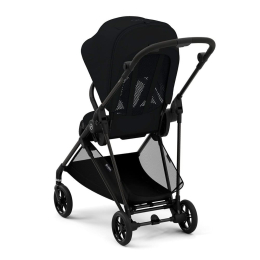 Прогулочная коляска Cybex Melio Carbon 2023 Moon Black с дождевиком