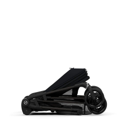 Прогулочная коляска Cybex Melio Carbon 2023 Moon Black с дождевиком