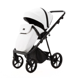 Коляска 3 в 1 Adamex Vasco Deluxe V-SA1 белая эко-кожа