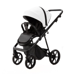 Коляска 3 в 1 Adamex Vasco Deluxe V-SA1 белая эко-кожа