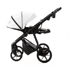 Коляска 3 в 1 Adamex Vasco Deluxe V-SA1 белая эко-кожа