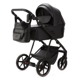 Коляска 2 в 1 Adamex Vasco Deluxe V-SA2 черная эко-кожа