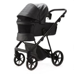 Коляска 2 в 1 Adamex Vasco Deluxe V-SA2 черная эко-кожа