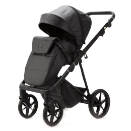 Коляска 2 в 1 Adamex Vasco Deluxe V-SA2 черная эко-кожа