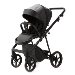 Коляска 2 в 1 Adamex Vasco Deluxe V-SA2 черная эко-кожа