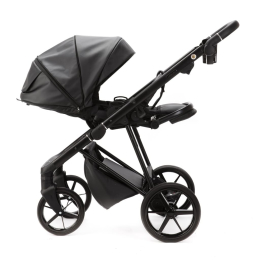 Коляска 3 в 1 Adamex Vasco Deluxe V-SA2 черная эко-кожа