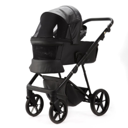 Коляска 3 в 1 Adamex Vasco Deluxe V-SA2 черная эко-кожа