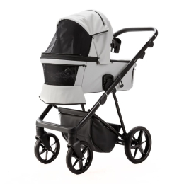 Коляска 2 в 1 Adamex Vasco Deluxe V-SA3 Светло-серая эко-кожа