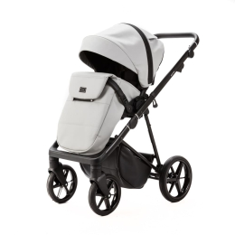 Коляска 2 в 1 Adamex Vasco Deluxe V-SA3 Светло-серая эко-кожа