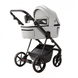 Коляска 3 в 1 Adamex Vasco Deluxe V-SA3 Светло-серая эко-кожа
