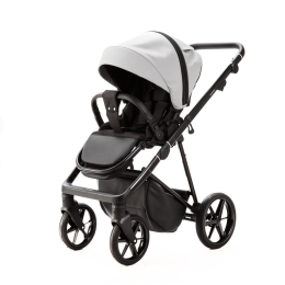 Коляска 3 в 1 Adamex Vasco Deluxe V-SA3 Светло-серая эко-кожа