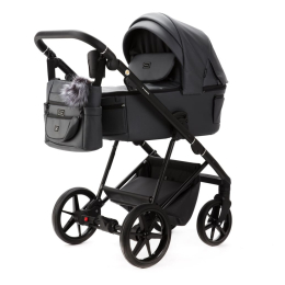 Коляска 2 в 1 Adamex Vasco Deluxe V-SA5 Темно-серая экокожа