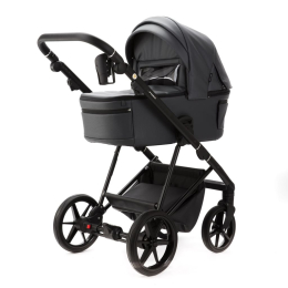 Коляска 2 в 1 Adamex Vasco Deluxe V-SA5 Темно-серая экокожа