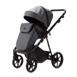 Коляска 2 в 1 Adamex Vasco Deluxe V-SA5 Темно-серая экокожа