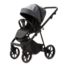 Коляска 2 в 1 Adamex Vasco Deluxe V-SA5 Темно-серая экокожа