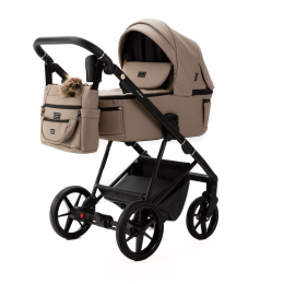 Коляска 2 в 1 Adamex Vasco Deluxe V-SA9 Темно-бежевая экокожа