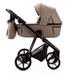 Коляска 2 в 1 Adamex Vasco Deluxe V-SA9 Темно-бежевая экокожа